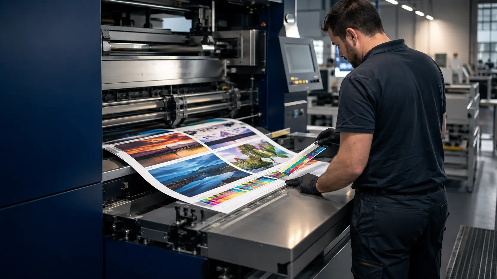 Imagem ilustrativa de produção gráfica e prova de cor
